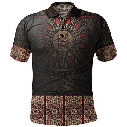 Fiji Polo Shirt Fijian Masi Tapa Patterns