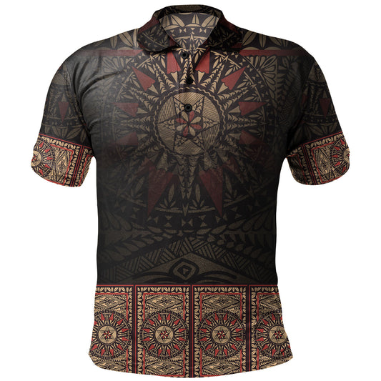 Fiji Polo Shirt Fijian Masi Tapa Patterns