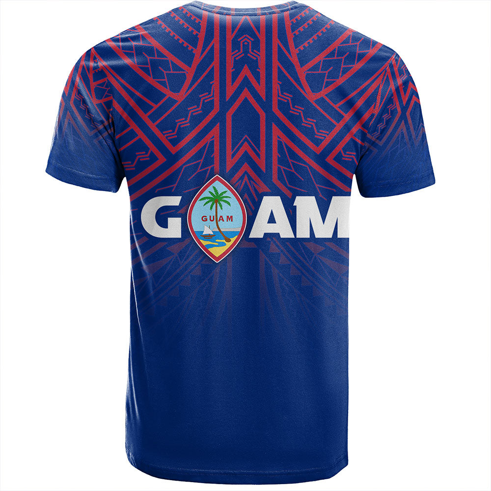 Guam T-Shirt - Flag Color With Traditional Patterns