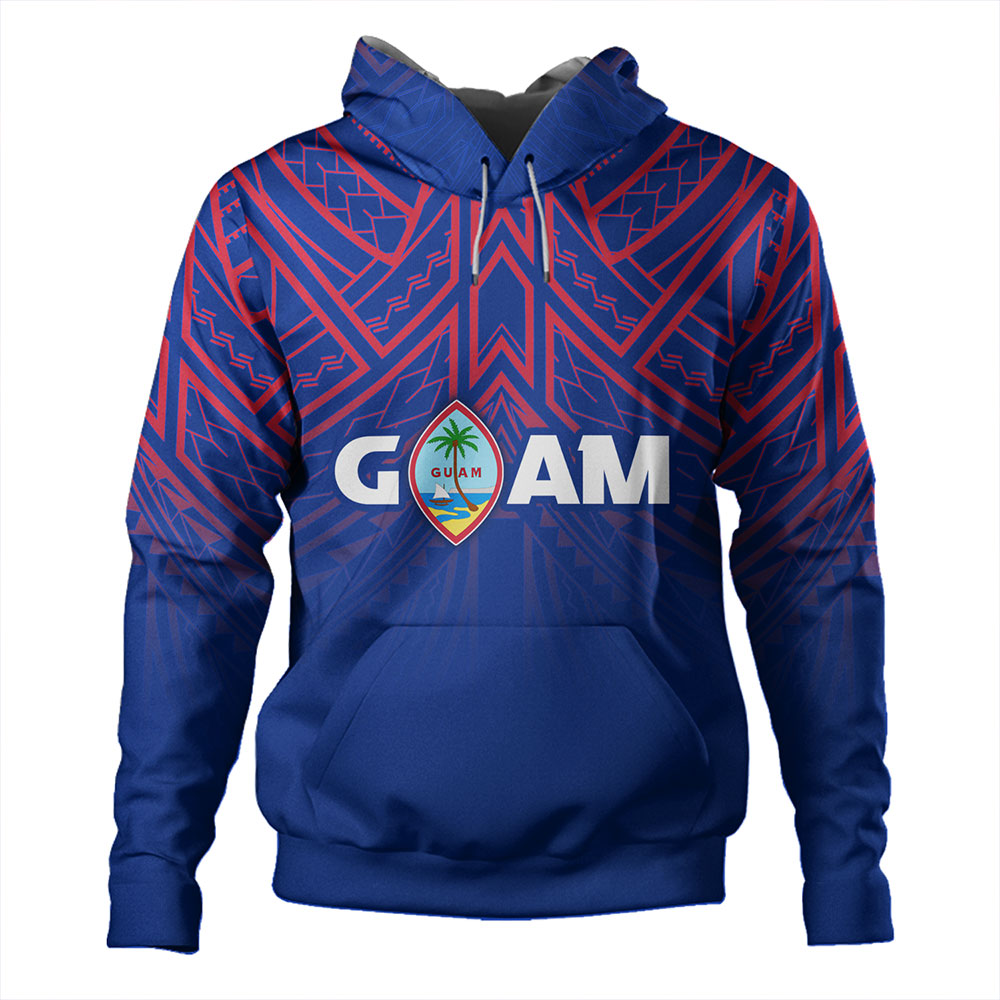 Guam Hoodie - Flag Color With Traditional Patterns