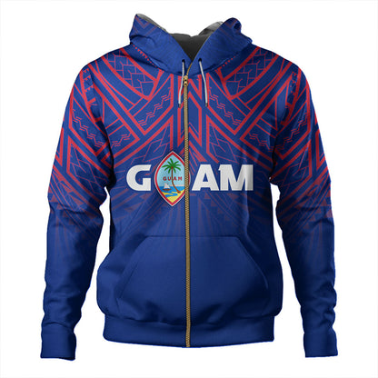 Guam Hoodie - Flag Color With Traditional Patterns