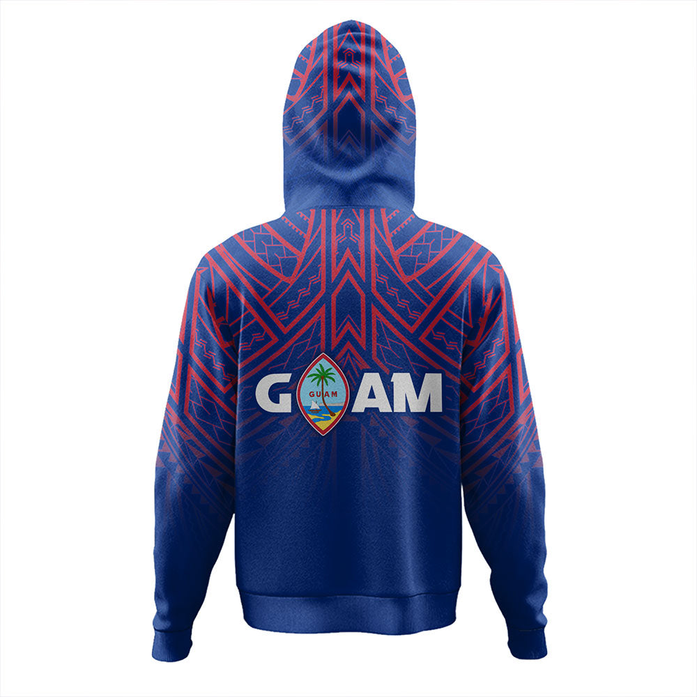 Guam Hoodie - Flag Color With Traditional Patterns