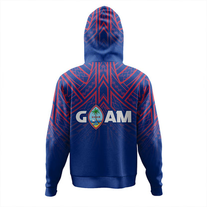 Guam Hoodie - Flag Color With Traditional Patterns