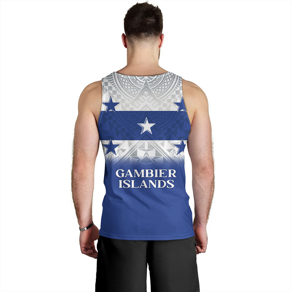 Gambier Islands Tank Top Flag Color With Traditional Patterns
