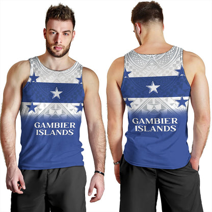 Gambier Islands Tank Top Flag Color With Traditional Patterns
