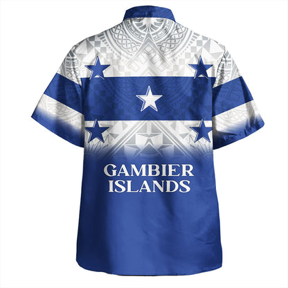 Gambier Islands Hawaiian Shirt Flag Color With Traditional Patterns