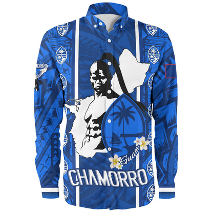 Guam Custom Personalised Long Sleeve Shirt Chamorro Warrior Traditional Tribal Patterns