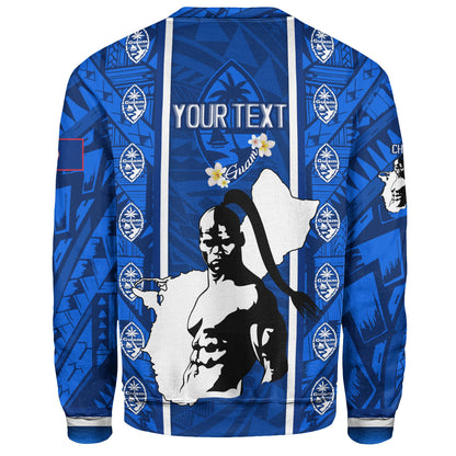 Guam Custom Personalised Sweatshirt Chamorro Warrior Traditional Tribal Patterns