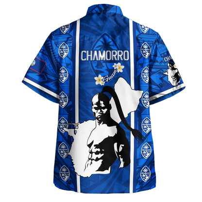 Guam Hawaiian Shirt Hafa Adai Seal Flower Tropical Retro Style