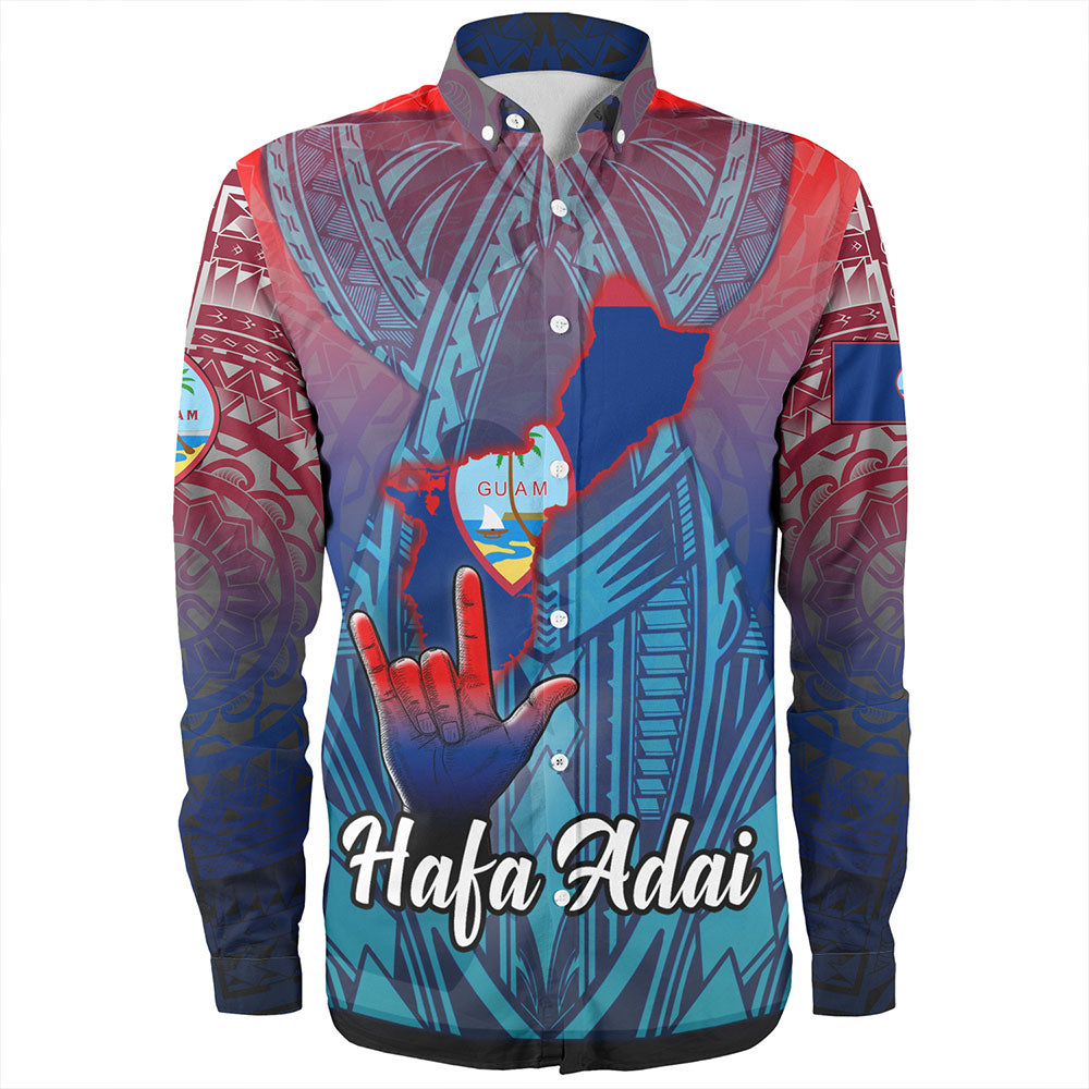 Guam Long Sleeve Shirt Hafa Adai From Guam Style
