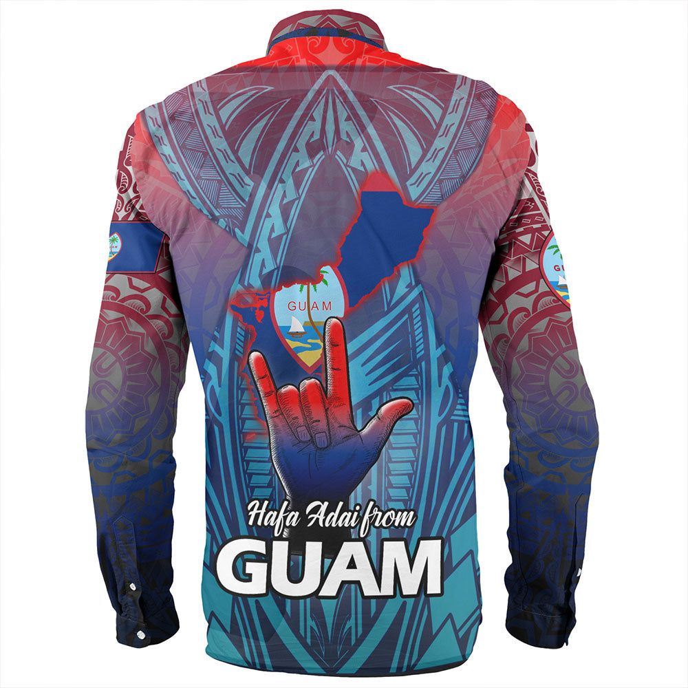 Guam Long Sleeve Shirt Hafa Adai From Guam Style