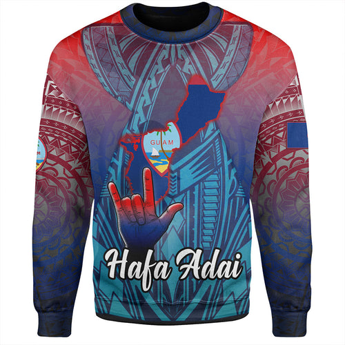 Guam Sweatshirt Hafa Adai From Guam Style