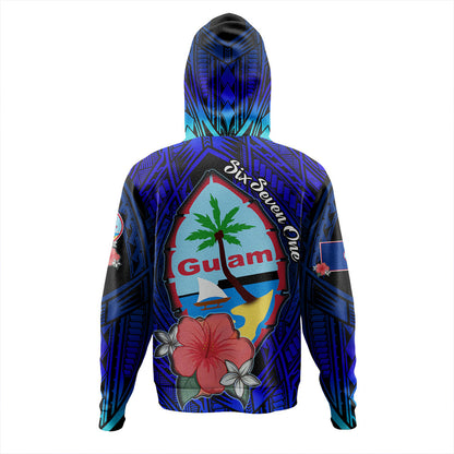 Guam Hoodie Hibiscus Flowers With Seal