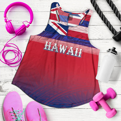 Hawaii Women Tank - Hawaii Flag Color With Traditional Patterns