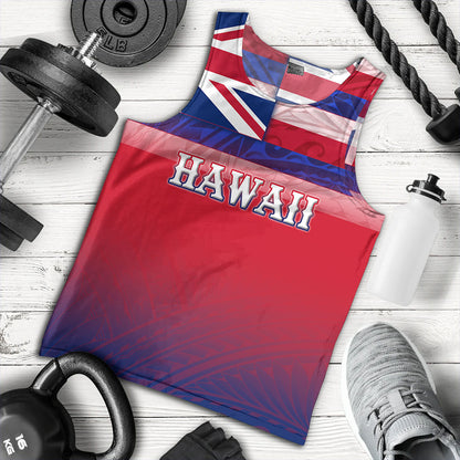 Hawaii Tank Top - Hawaii Flag Color With Traditional Patterns