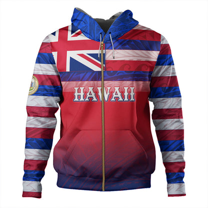Hawaii Hoodie - Hawaii Flag Color With Traditional Patterns