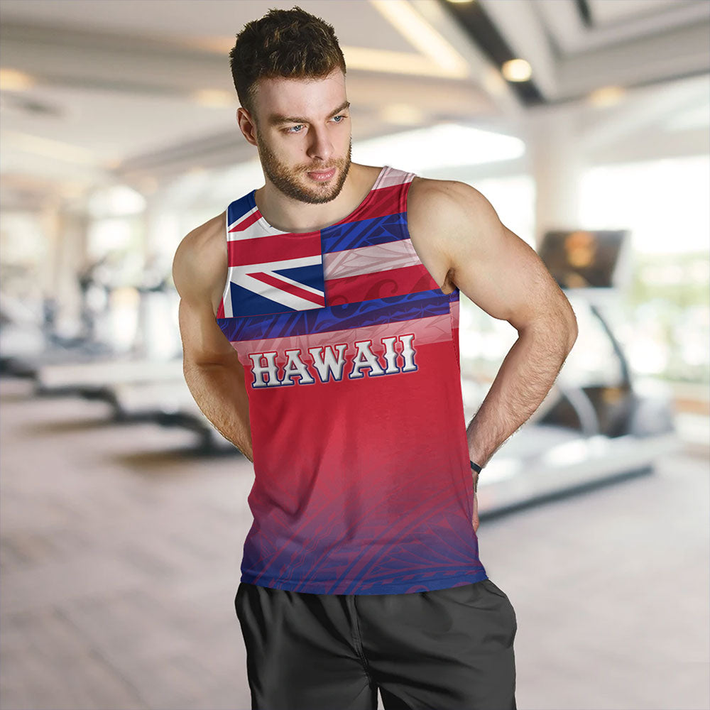Hawaii Tank Top - Hawaii Flag Color With Traditional Patterns
