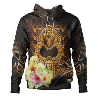 Hawaii Hoodie Ikaika Hawaiian With Hibiscus Flowers Retro Style