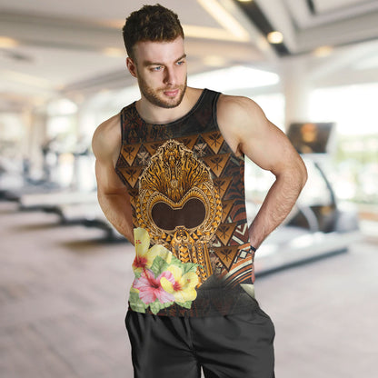 Hawaii Tank Top Ikaika Hawaiian With Hibiscus Flowers Retro Style