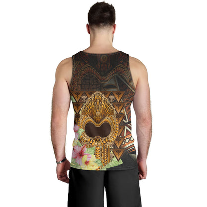 Hawaii Tank Top Ikaika Hawaiian With Hibiscus Flowers Retro Style