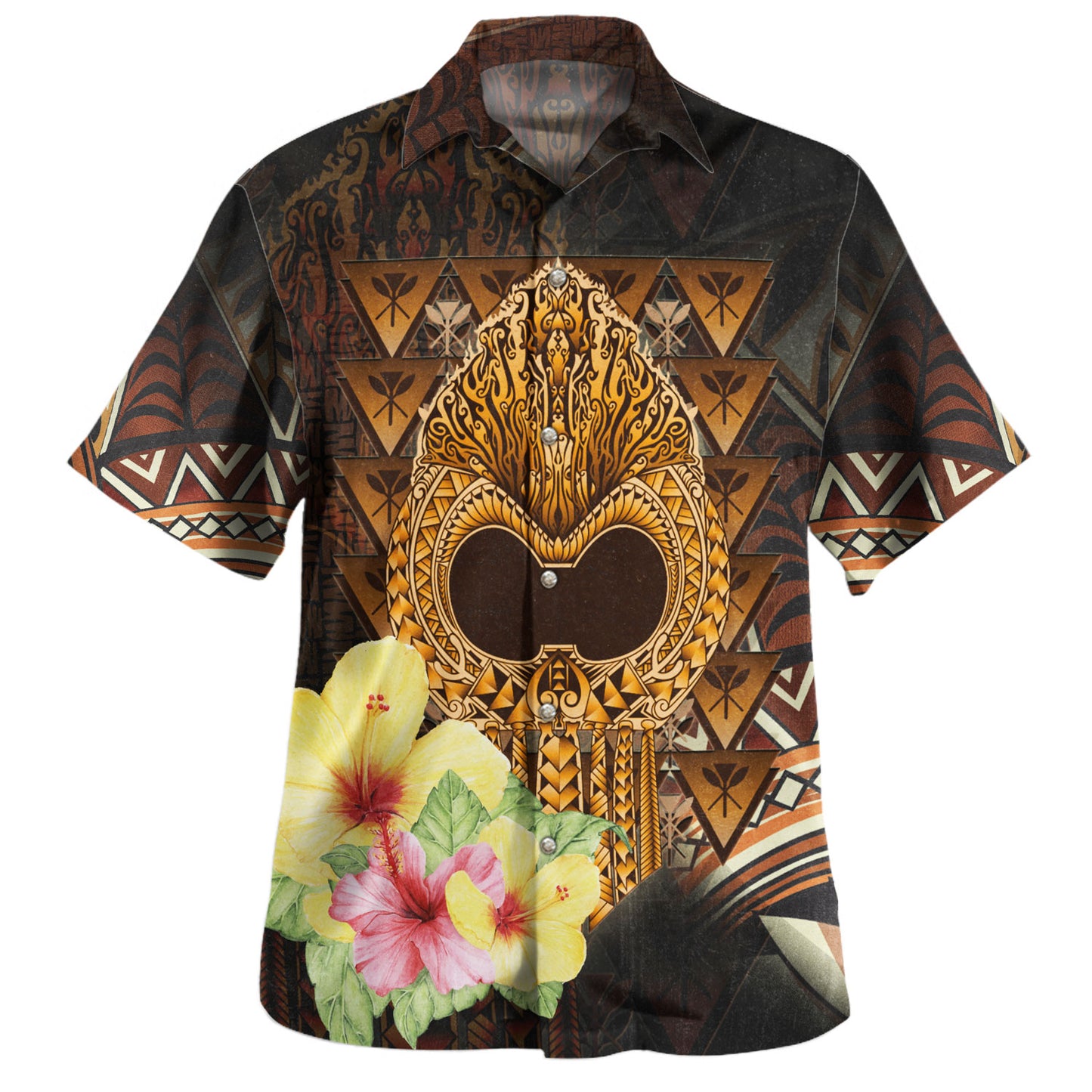 Hawaii Hawaiian Shirt Ikaika Hawaiian With Hibiscus Flowers Retro Style