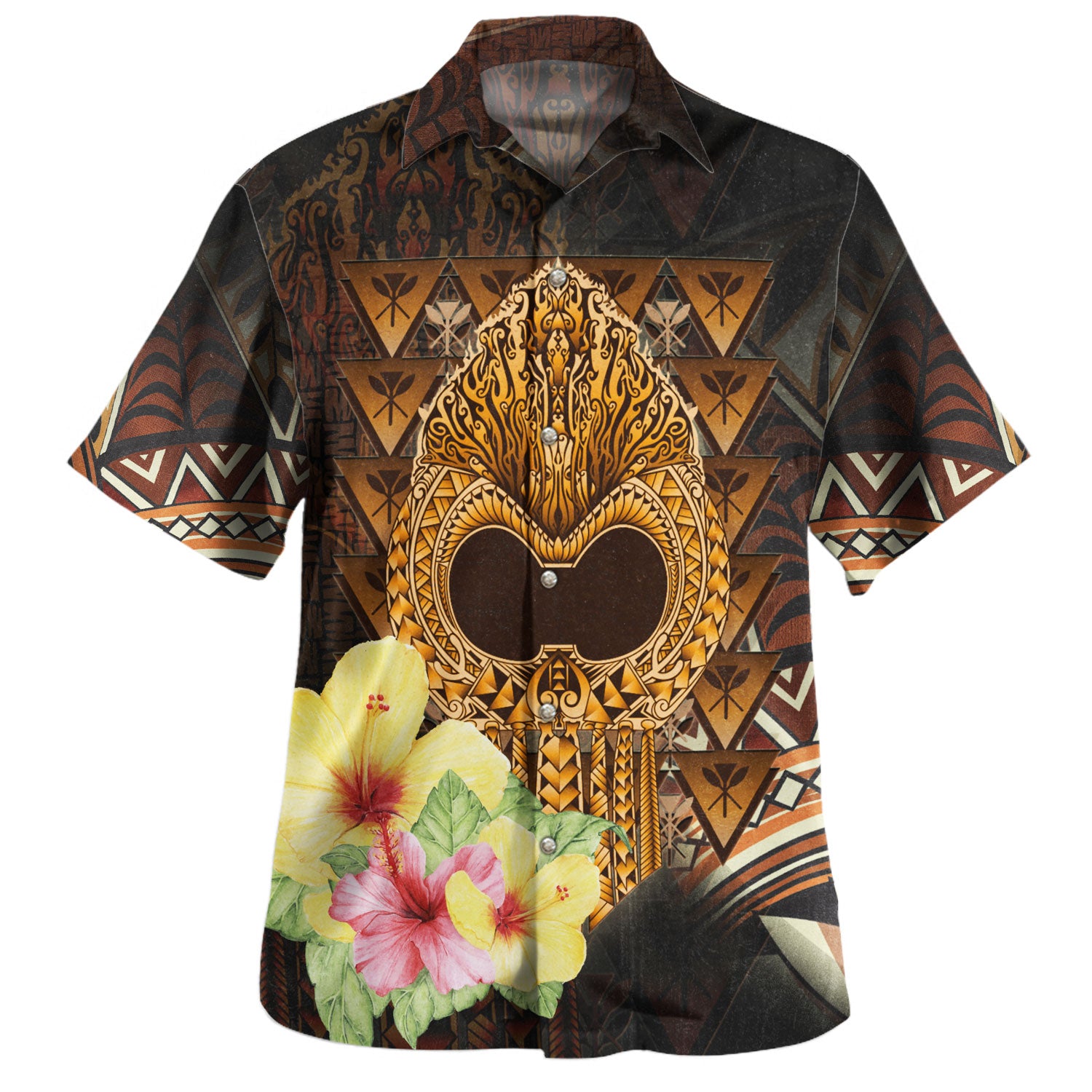 Hawaii Hawaiian Shirt Ikaika Hawaiian With Hibiscus Flowers Retro Style