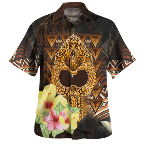 Hawaii Hawaiian Shirt Ikaika Hawaiian With Hibiscus Flowers Retro Style