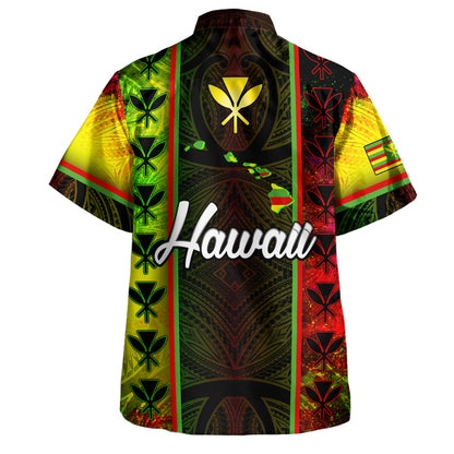 Hawaii Custom Personalised Hawaiian Shirt Kanakamaoli Flag With Map Traditional Patterns