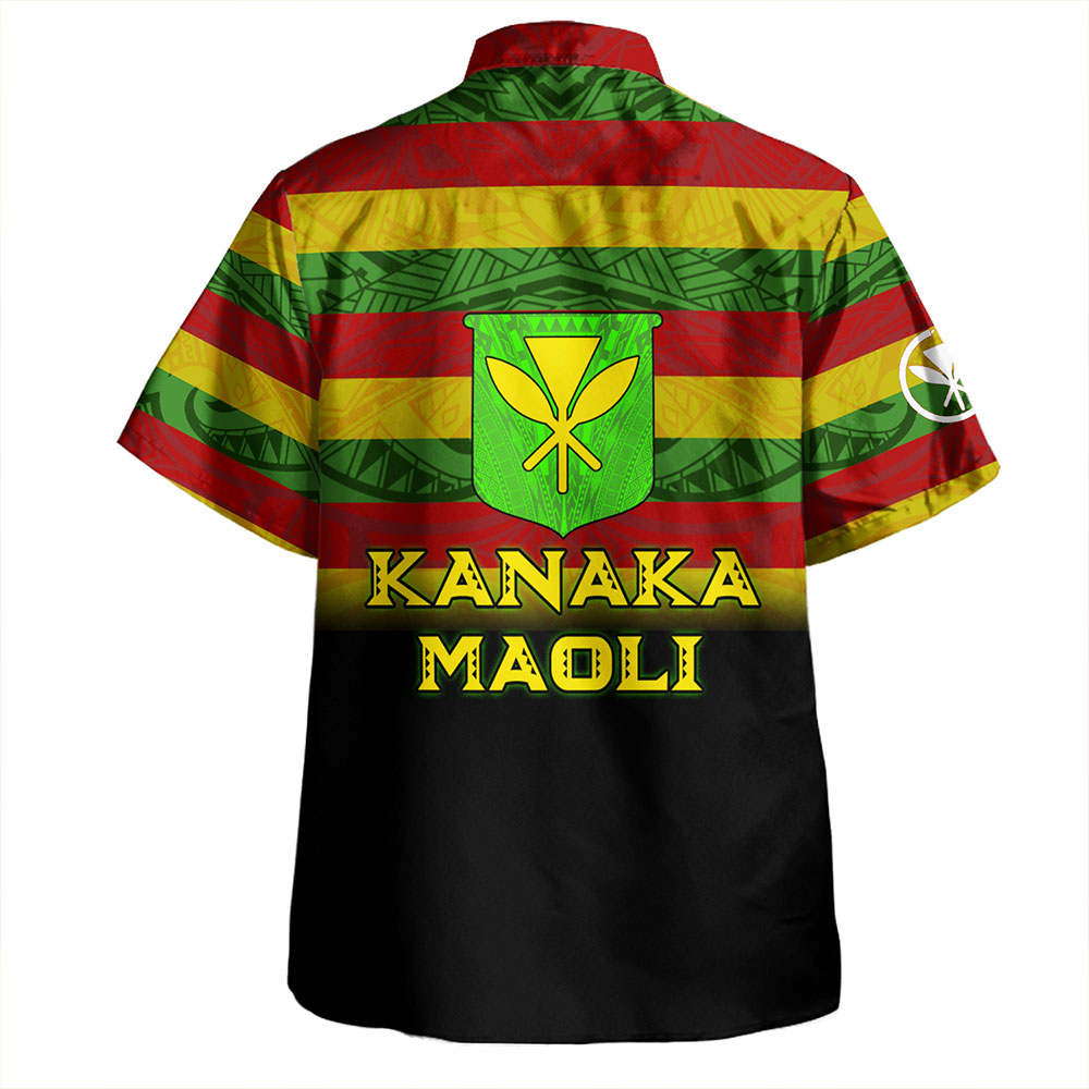 Hawaii Hawaiian Shirt - Kanaka Maoli Flag Color With Traditional Patterns