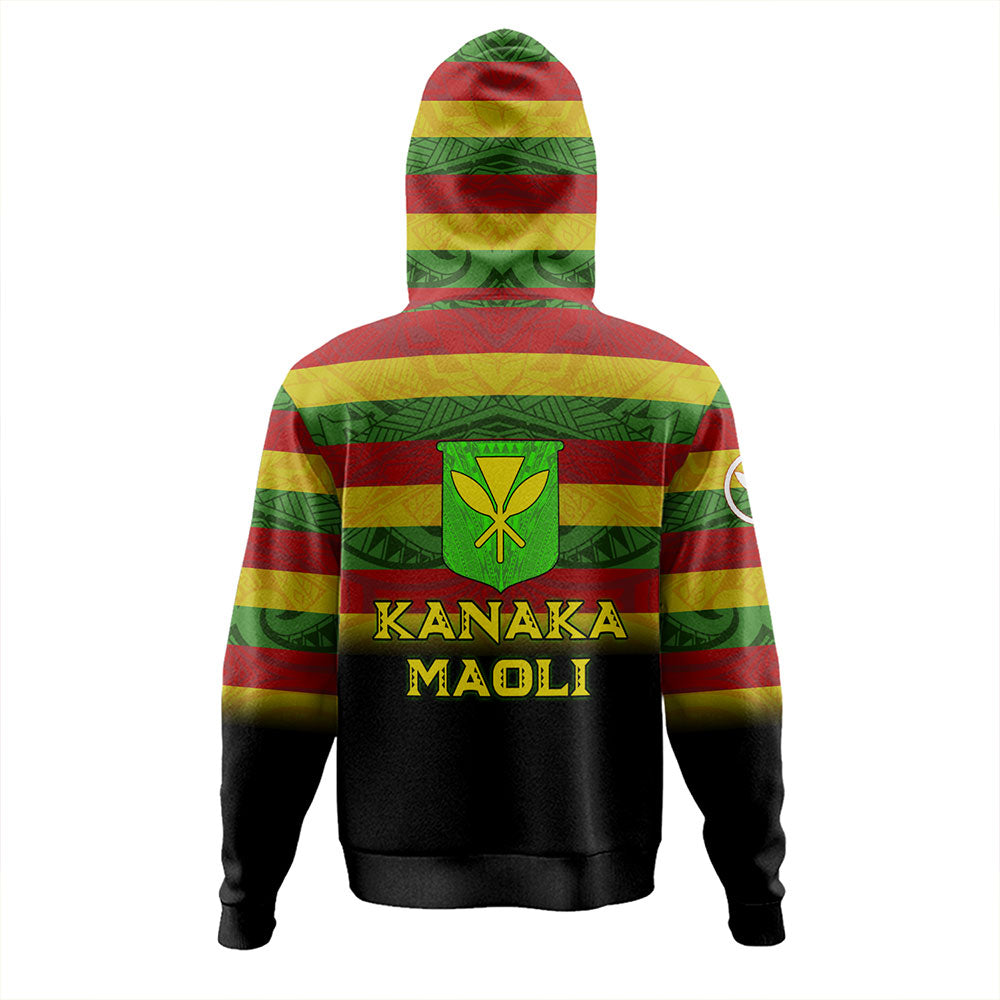 Hawaii Hoodie - Kanaka Maoli Flag Color With Traditional Patterns