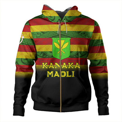 Hawaii Hoodie - Kanaka Maoli Flag Color With Traditional Patterns