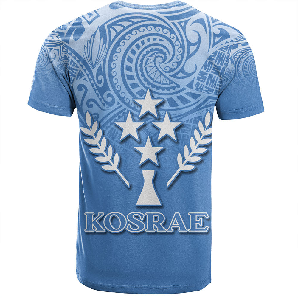 Kosrae T-Shirt Flag Color With Traditional Patterns