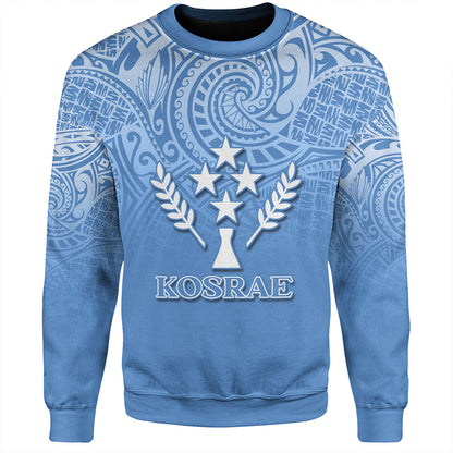 Kosrae Sweatshirt Flag Color With Traditional Patterns