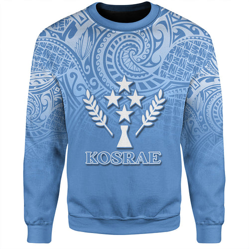 Kosrae Sweatshirt Flag Color With Traditional Patterns
