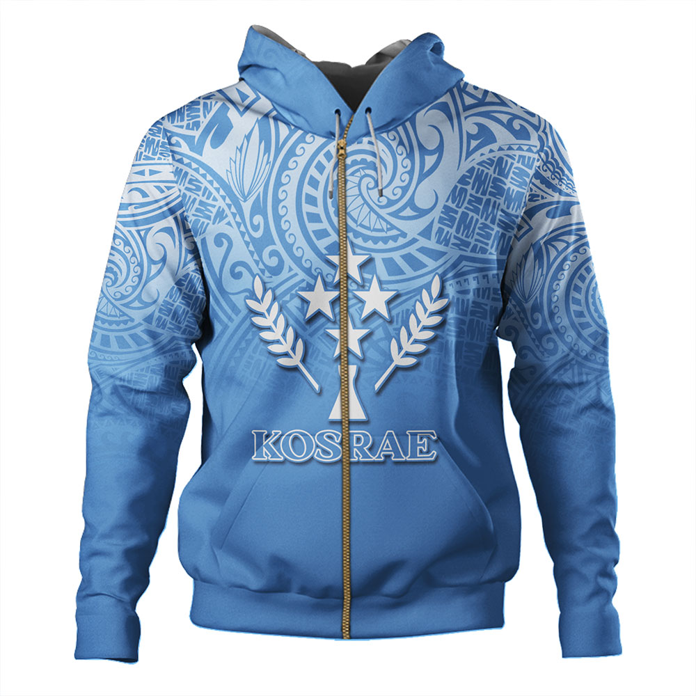 Kosrae Hoodie Flag Color With Traditional Patterns