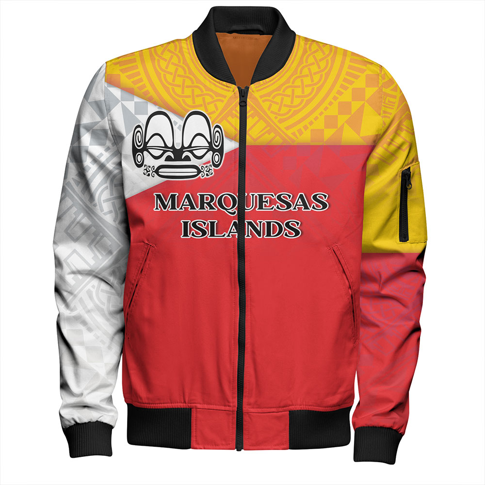 Marquesas Flag Marquesas Islands Bomber Jacket Flag Color With Traditional Patterns ...