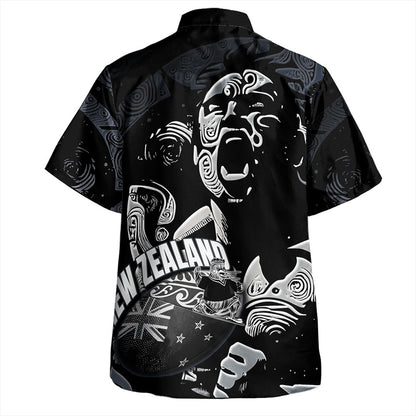 New Zealand Hawaiian Shirt Maori Haka With Rugby Ball