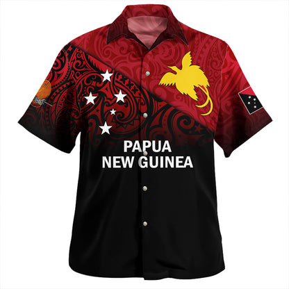 Vanuatu Hawaiian Shirt - Flag Color With Traditional Patterns