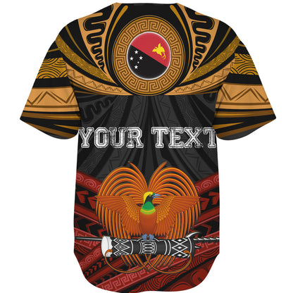Papua New Guinea Custom Personalised Baseball Shirt Papua New Guinea Fabric Pattern Design