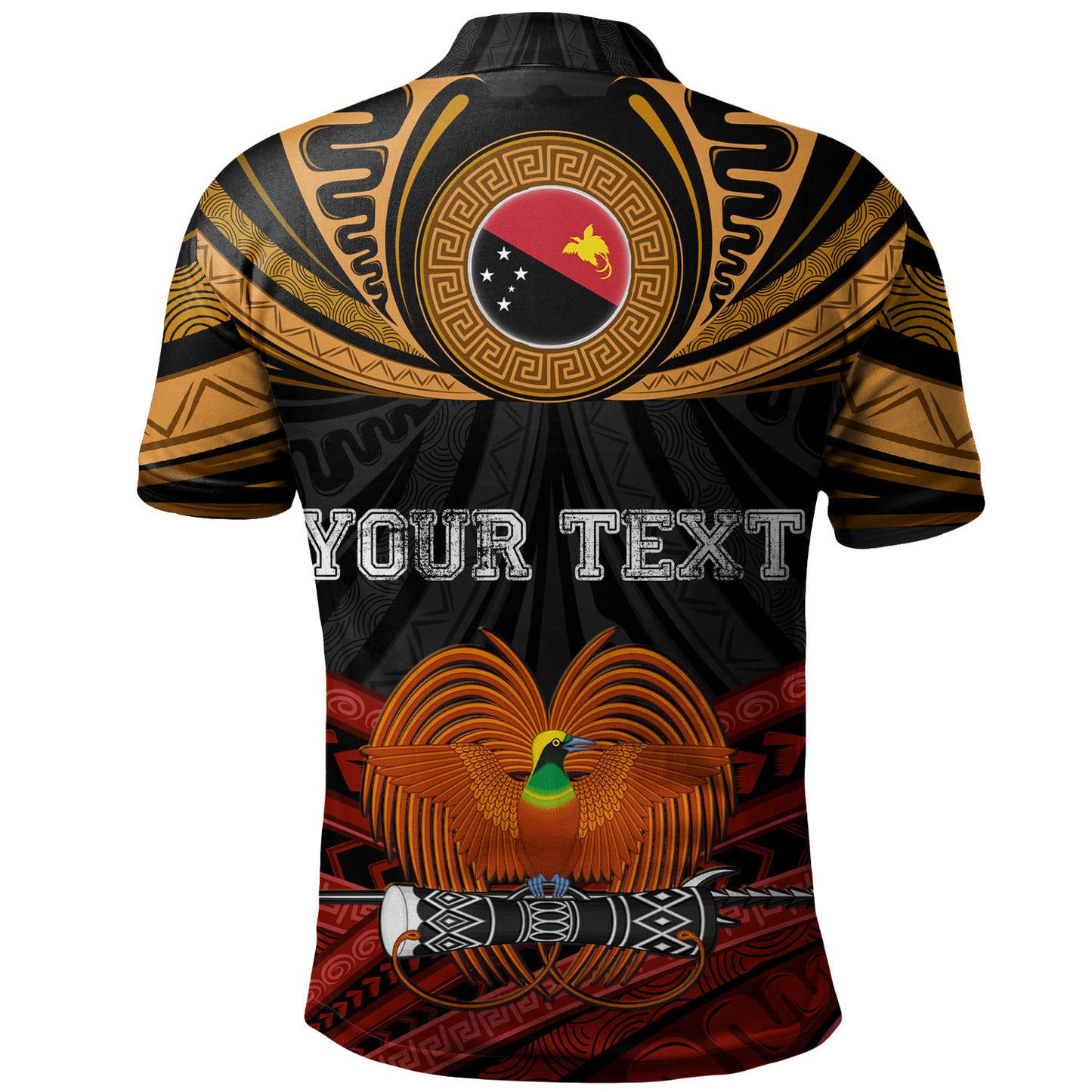 Papua New Guinea Custom Personalised Polo Shirt Papua New Guinea Fabric Pattern Design