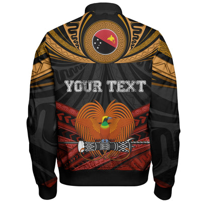 Papua New Guinea Custom Personalised Bomber Jacket Papua New Guinea Fabric Pattern Design