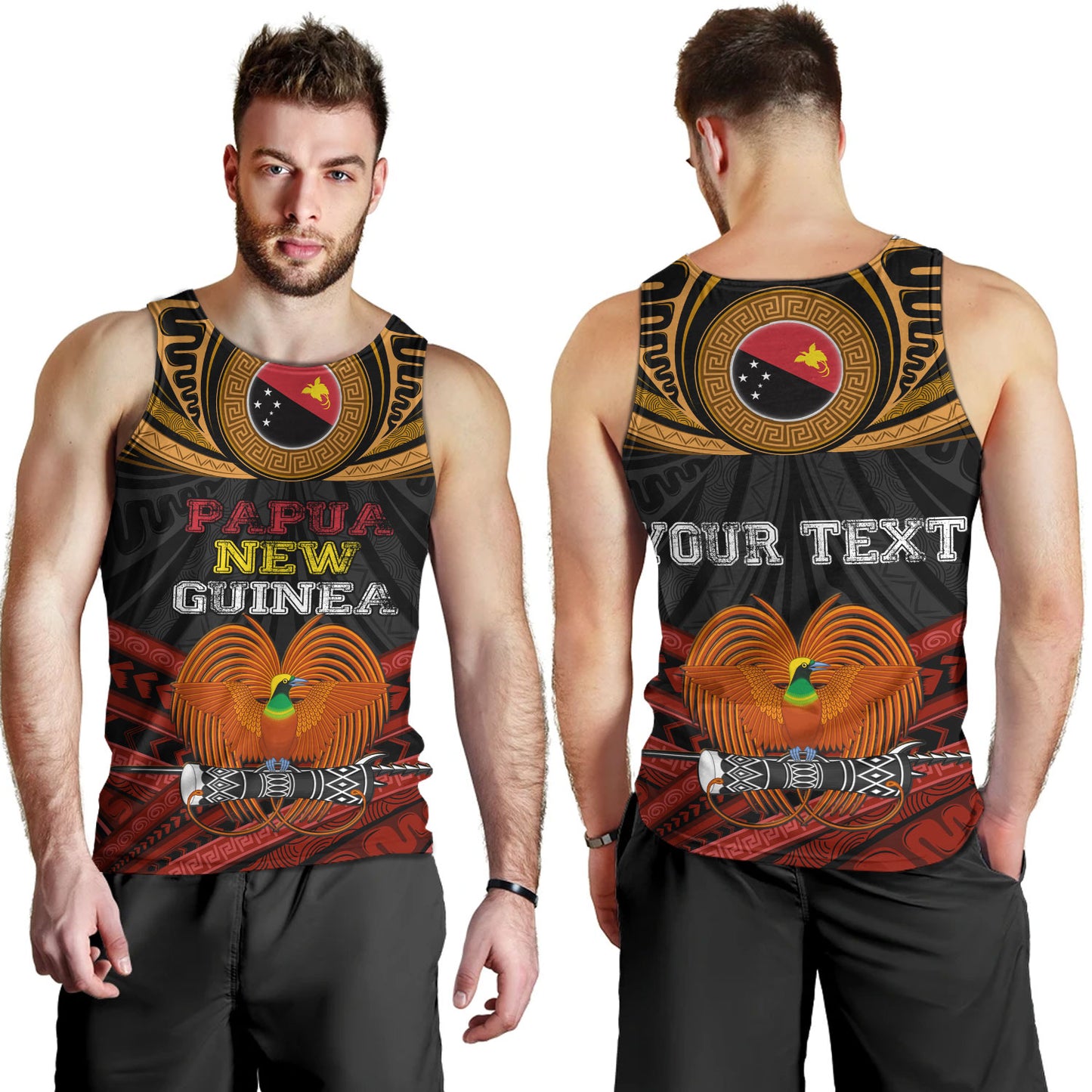 Papua New Guinea Custom Personalised Tank Top Papua New Guinea Fabric Pattern Design