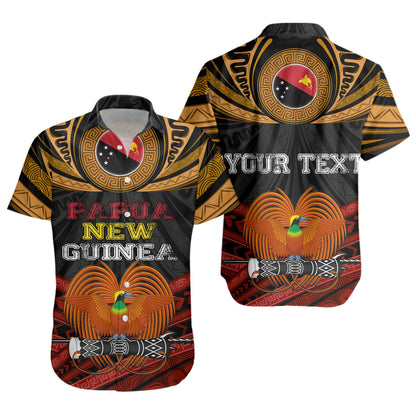 Papua New Guinea Custom Personalised Short Sleeve Shirt Papua New Guinea Fabric Pattern Design
