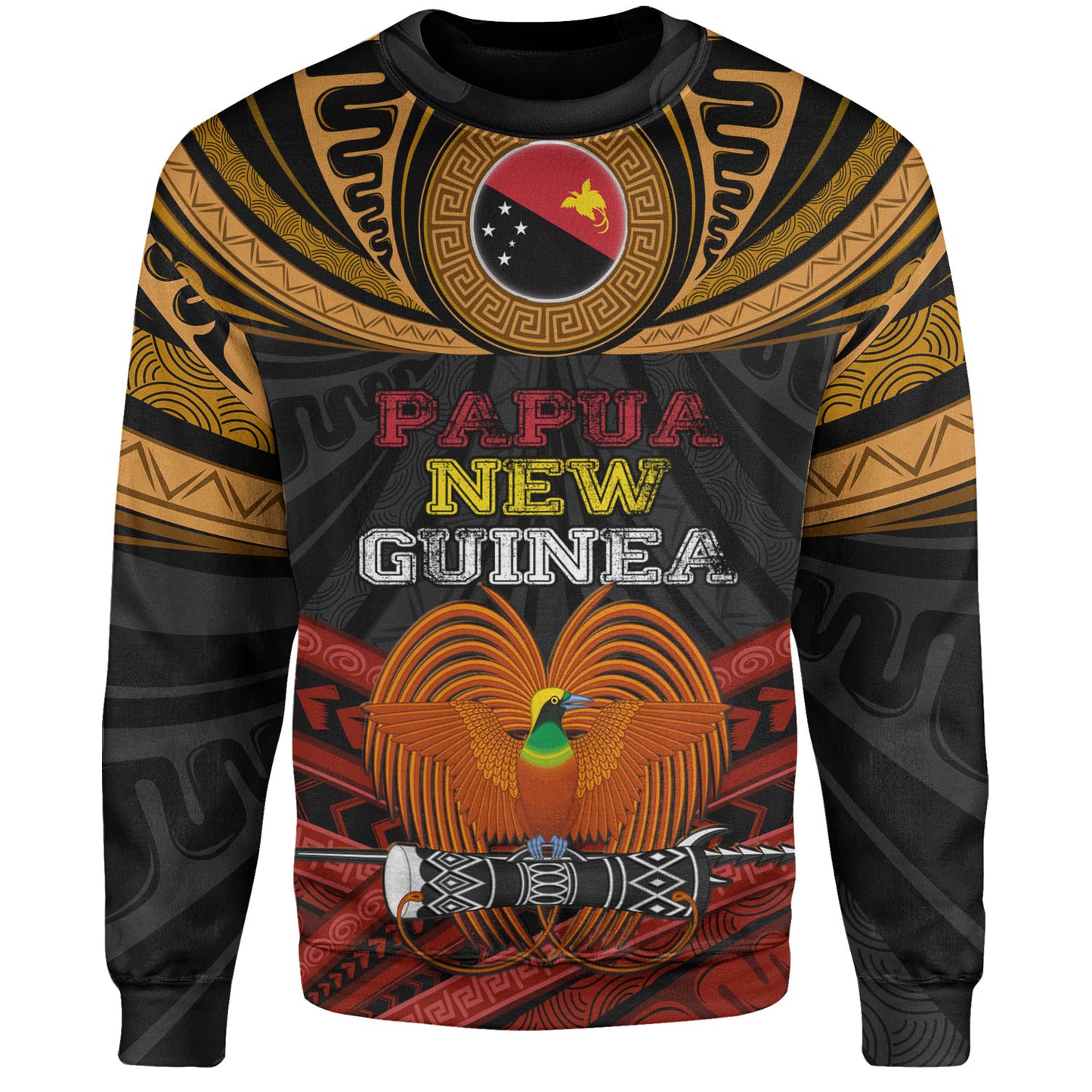 Papua New Guinea Custom Personalised Sweatshirt Papua New Guinea Fabric Pattern Design