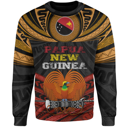 Papua New Guinea Custom Personalised Sweatshirt Papua New Guinea Fabric Pattern Design
