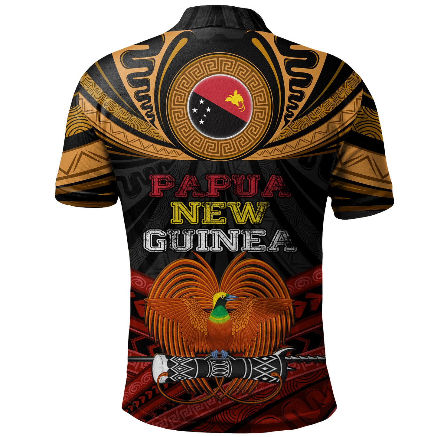 Papua New Guinea Custom Personalised Polo Shirt Papua New Guinea Fabric Pattern Design