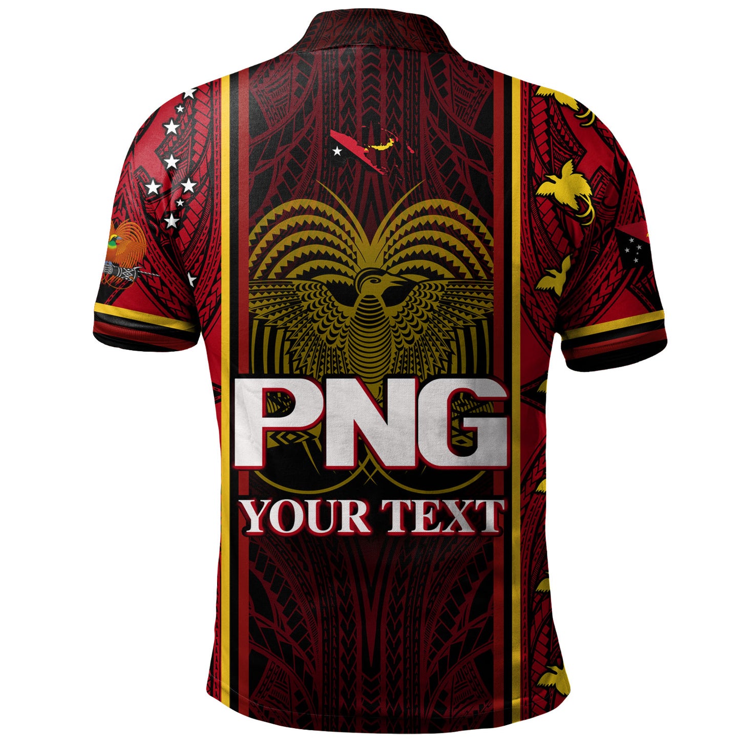 Papua New Guinea Custom Personalised Polo Shirt Seal And Map Tribal Traditional Patterns