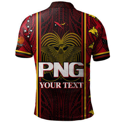 Papua New Guinea Custom Personalised Polo Shirt Seal And Map Tribal Traditional Patterns