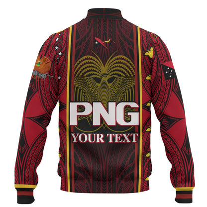 Papua New Guinea Custom Personalised Baseball Jacket Seal And Map Tribal Traditional Patterns