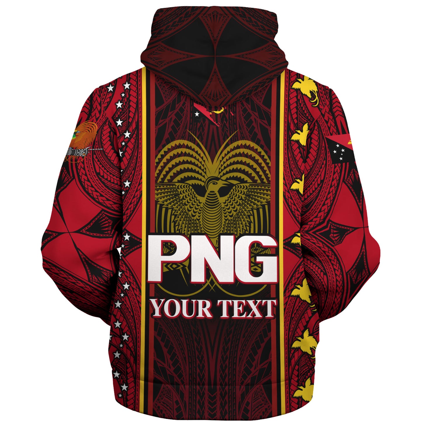Papua New Guinea Custom Personalised Sherpa Hoodie Seal And Map Tribal Traditional Patterns
